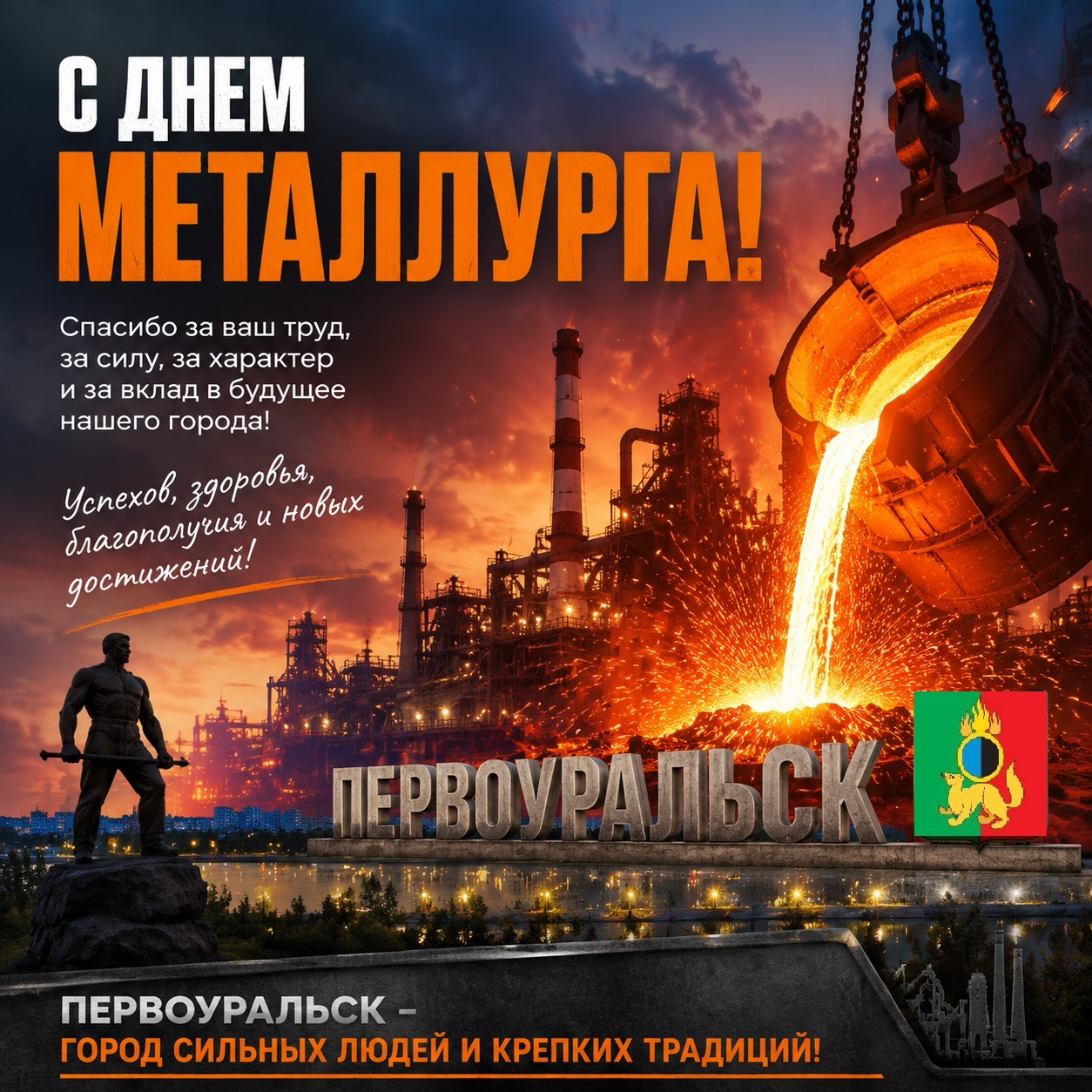 C Днем металлурга и Днем города!